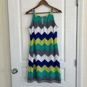 Joseph Ribkoff Dress Chevron Sleeveless